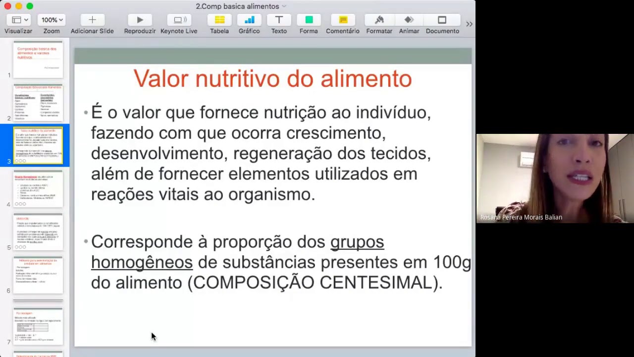 Composição Básica dos Alimentos