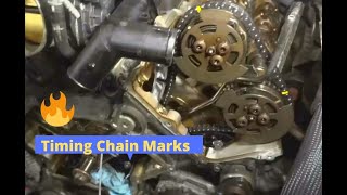 Timing Marks and Timing Chain Installation On A Range Rover and Land Rover 5.0L Engine