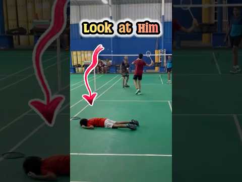 Badminton doubles rally 🔥 END 🤣👌🏻 #badminton #badmintonlovers #funnybadminton #shorts