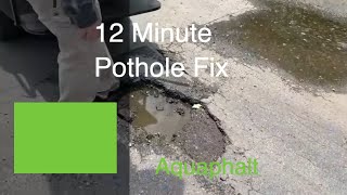 How to Fix a Pothole - Stoneyard® Aquaphalt 12 Minute Solution. Water Activated.