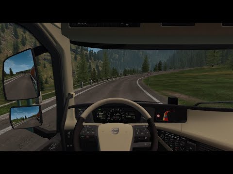 Euro Truck Simulator 2 Zurich Milano mountain road climb Volvo FH16 540 tanker