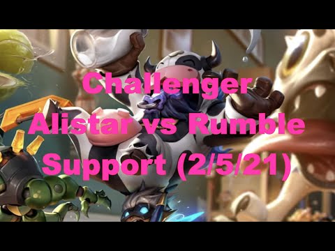 [LOL] Challenger Alistar vs Rumble Support(2/5/21) Ep.25