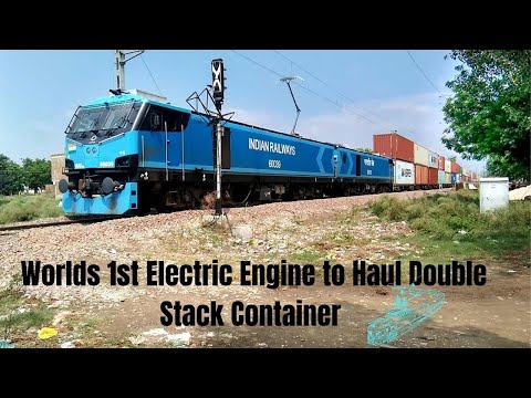 World's first Electric hauled Double Stack container freight train |Indian RailwaysII Amazing Trains