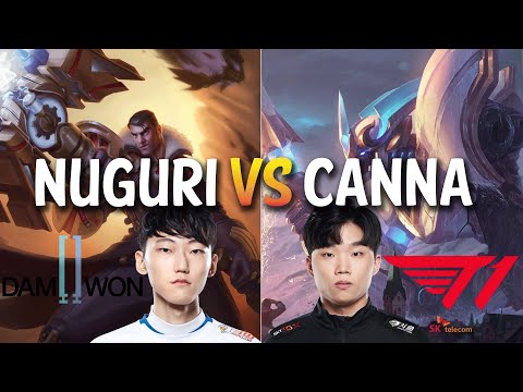 DWG Nuguri vs T1 Canna - JAYCE vs WUKONG Top - KR LOL CHALLENGER