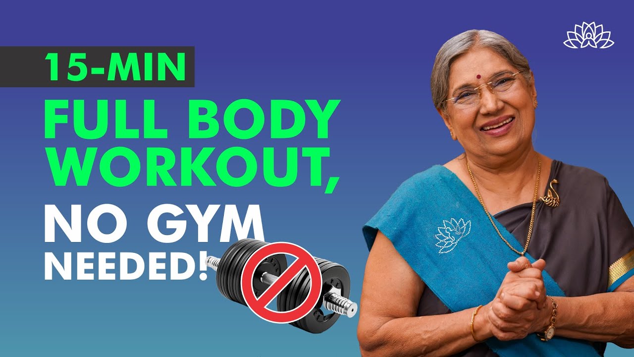 15-Min Home Workout | Full Body Yoga For Strength and Flexibility | No Equipment Needed | Dr Hansaji