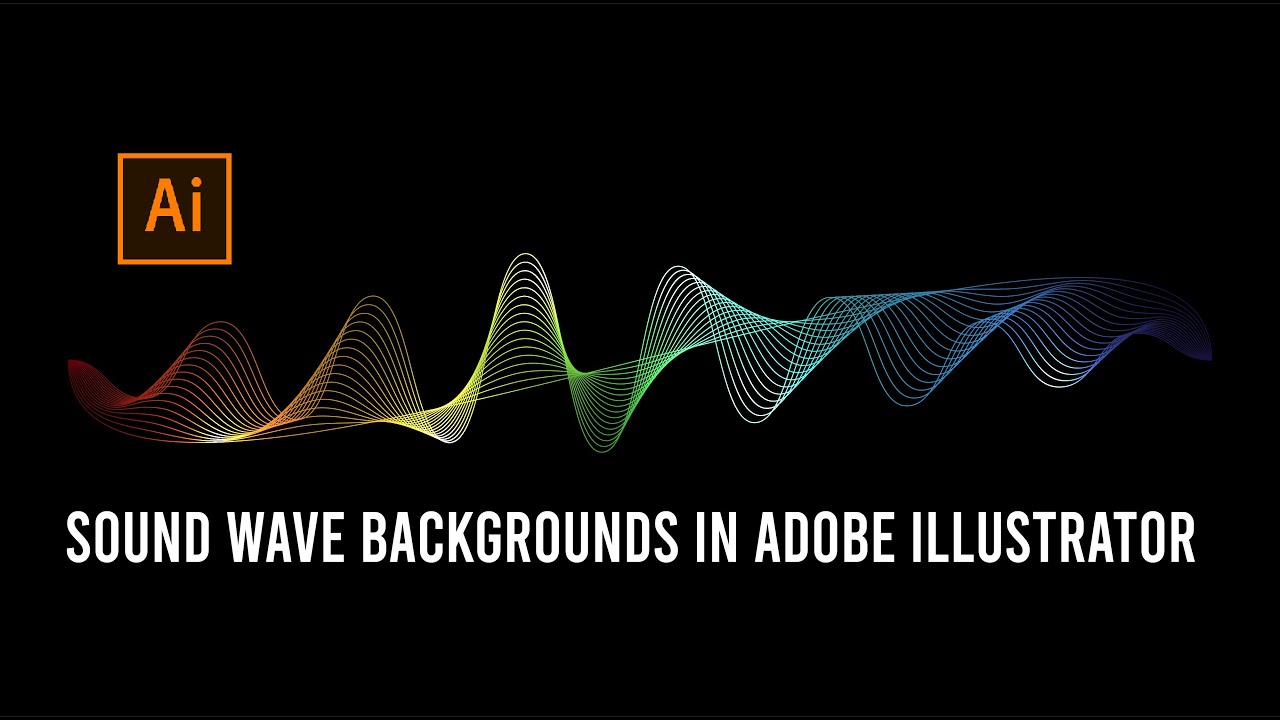 How to Design Dynamic Sound Wave Backgrounds in Adobe Illustrator #adobeillustrator #digitalart