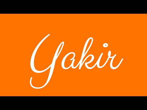 Learn how to Write the Name Yakir Signature Style in Cursive Writing