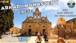 ARKADI Monastery - the greece INDEPENDANCE symbol on Crete | 4K UHD