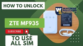 How to unlock zte mf935 pocket  WiFi to use all sim