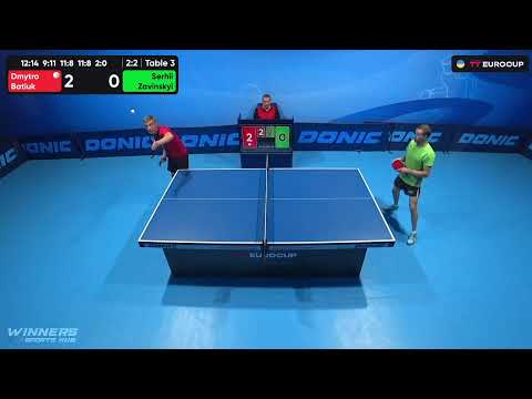 15:30 Dmytro Batiuk - Serhii Zavinskyi 05.09.2023 TT Euro.Cup Ukraine Professional. TABLE 3