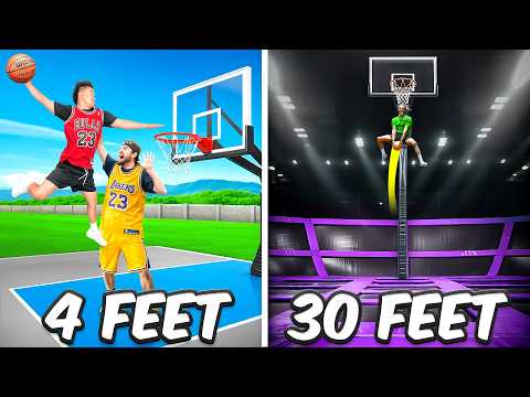 Pro Dunkers ONLY But The Hoops Get Increasingly Taller!