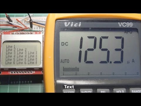 Popular Arduino Displays Power Consumption Tests