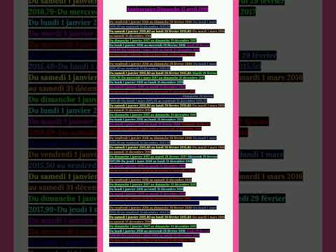 Du vendredi 1 janvier 2016 au jeudi 31 décembre 2015