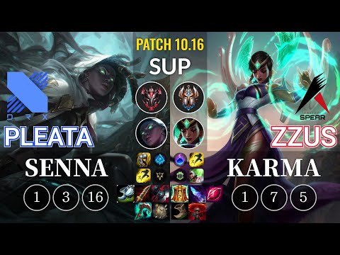 DRX Pleata Senna vs ASP Zzus Karma Sup - KR Patch 10.16