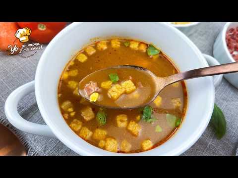 ⭐ Receta de SOPA de TOMATE 🍅🍅