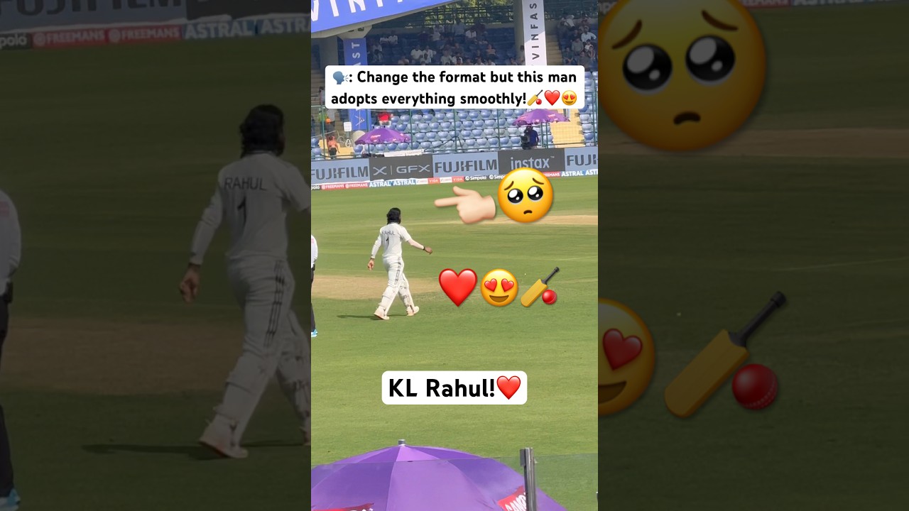 JUST FOCUS ON; KL RAHUL’S CAPTAINCY DEBUT FOR INDIA 😍🏏 #gill #jaiswal #klrahul #indvssa #shorts