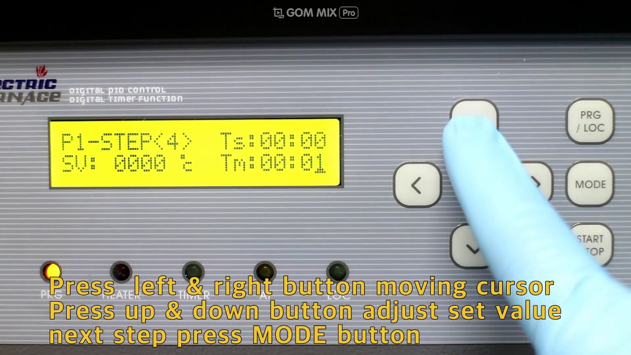 Furnace, P-type Controller Manual Video