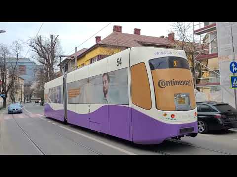 Timişoara: str. Dr. Iosif Nemoianu. Tram nr. 54, route 2
