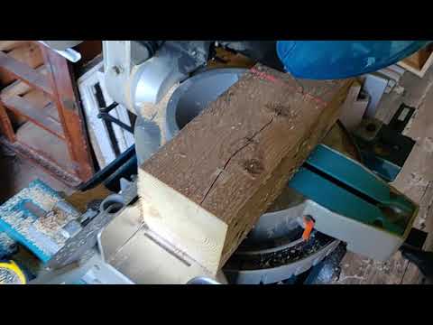 Speedcutting a 4x4 with the mitre saw