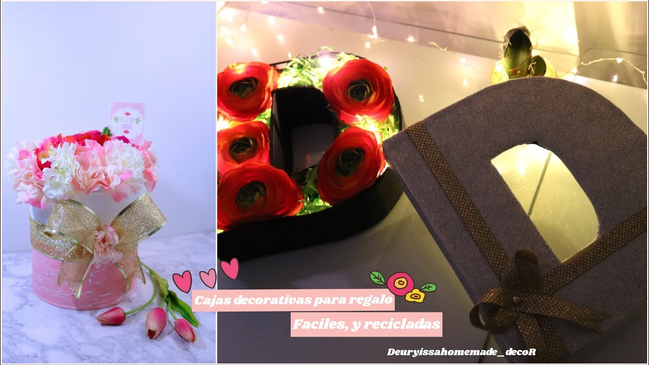 Cómo hacer cajas para regalos con material reciclado | Ideas fáciles para regalar a mamá