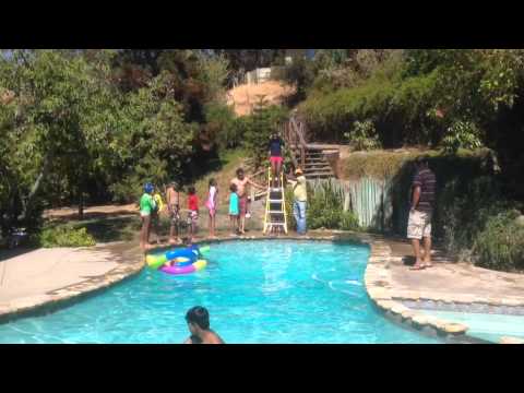 Nikita platform diving off a ladder