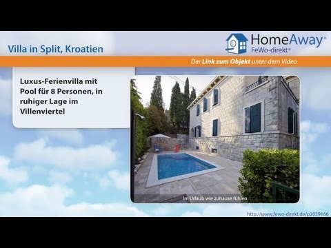 Dalmatien: Luxus-Ferienvilla mit Pool für 8 Personen, in ruhiger Lage im - FeWo-direkt.de Video