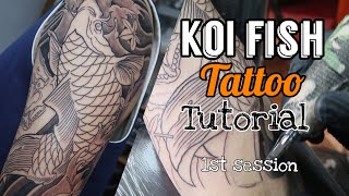 KOI FISH TATTOO TUTORIAL tagalog