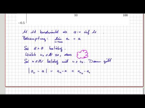 Analysis Folgen: Eine monotone, beschränkte Folge konvergiert #05-16