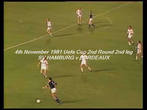 04/11/1981 Uefa Cup 2nd Round 2nd leg SV HAMBURG v  BORDEAUX