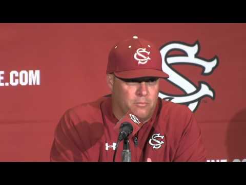 Chad Holbrook after Game 1 win over Missouri