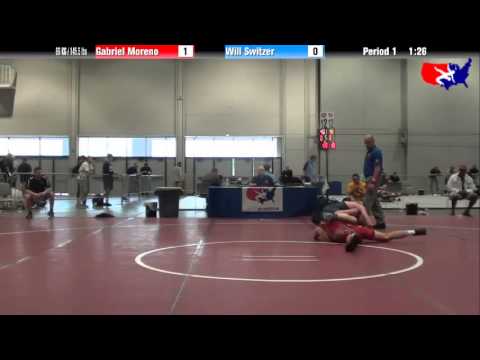 Gabriel Moreno vs. Will Switzer at 2013 Junior Nationals - FILA - FS