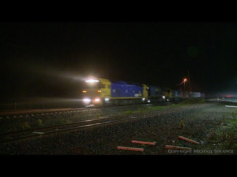 7901V Mildura Container Train In Fog (29/6/2020) - PoathTV Australian Railways