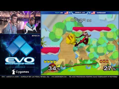 EVO 2018 - Axe (Pikachu) vs dansdaman (Sheik) - Pools Round 1 - SSBM