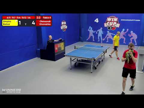 22:30 Батюк Дмитрий 2-3  Хорошко Александр    стол 4  ЮГ-5  10.07.22