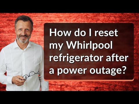 How do I reset my Whirlpool refrigerator after a power outage?