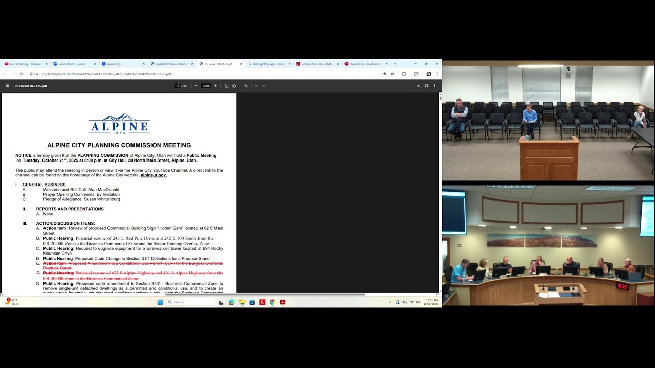 Planning Commission - October 21, 2025