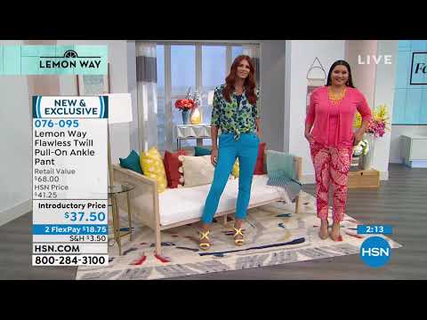 Lemon Way Flawless Twill PullOn Ankle Pant