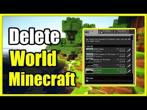 How to DELETE a world in Minecraft (PS4, PS5, Xbox,...