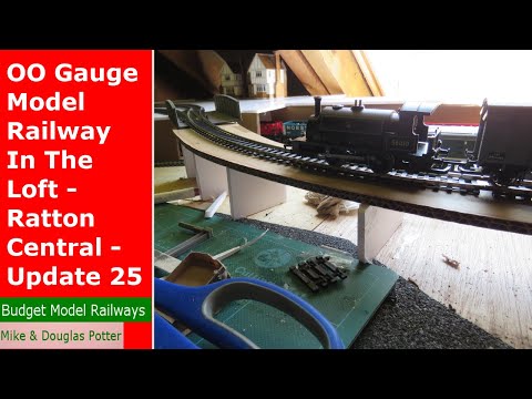OO Gauge Model Railway In The Loft - Ratton Central - Constructing The Track Incline - Update 25