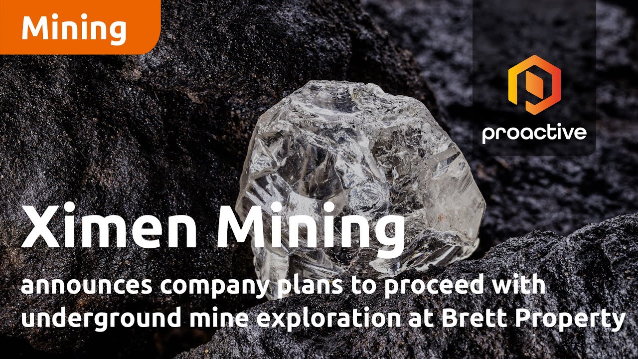Ximen Mining announces company's plans to proceed with underground mine exploration at Brett Property