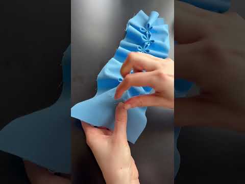 Blue floral smocking 💎 #sewing #fashiondesign #handmade #sewingtutorial #fashiondesigner #couture