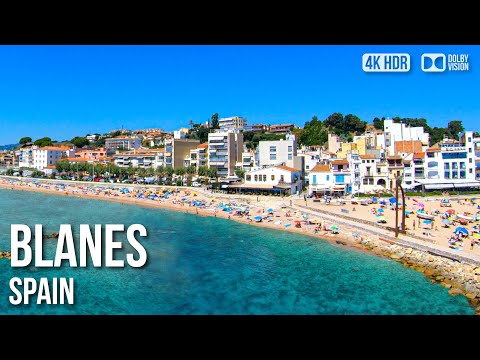 Blanes (Platja De Blanes) Beach, Costa Brava, Catalonia - 🇪🇸 Spain [4K HDR] Walking Tour