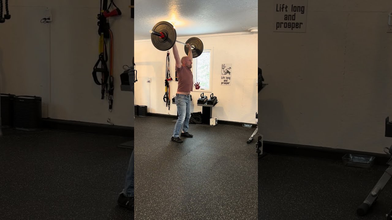 Modified Barbell Snatch (100 lbs)
