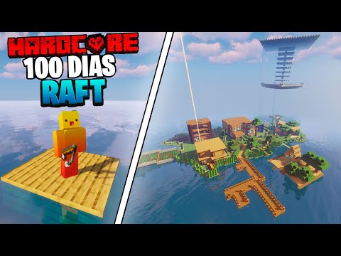 Sobreviví 100 Días como un Náufrago en un Raft de Minecraft...
