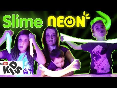 SLIME FLUOR ¡BRILLA en la oscuridad! CON LUZ NEON