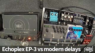 Video thumbnail for That Pedal Show – Echoplex EP-3 vs Strymon TimeLine, EHX Memory Man & Analogman ARDX20 by That Pedal Show