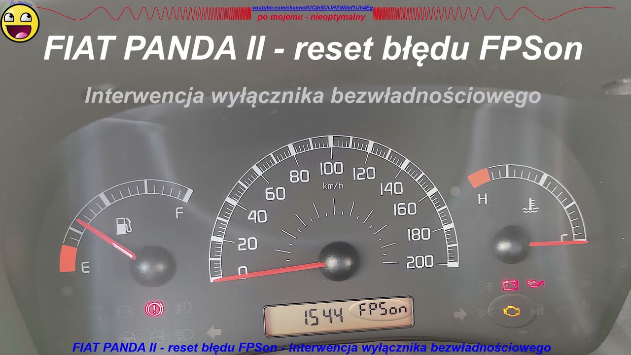 FIAT PANDA II - reset błędu FPSon - Interwencja wyłącznika bezwładnościowego