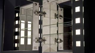 Illuminated Bathroom Mirror Cabinet with Built in Demister Pad