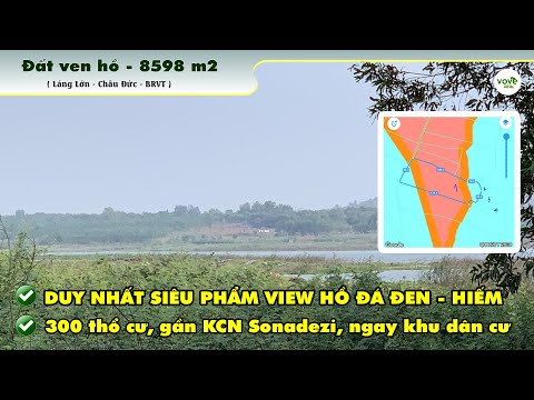 B178 - (16 tỷ) Bán đất hơn 100m view hồ Đá Đen tuyệt đẹp cách KCN Sonadezi 2km