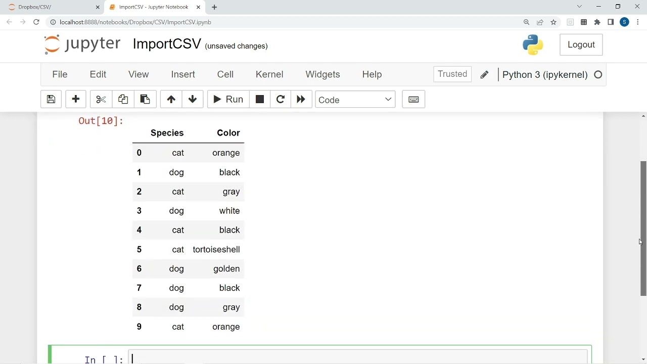 Quick Tutorial - Import Data in Jupyter Notebook